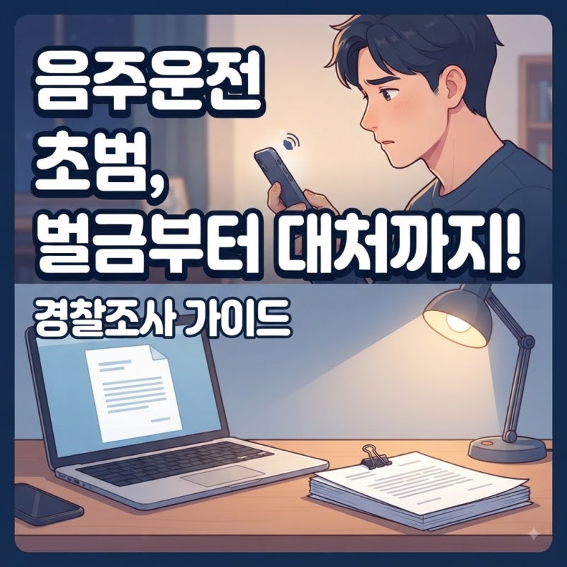 음주운전 초범 벌금 얼마일까? 적발부터 경찰조사·약식기소 재판까지 대처 가이드