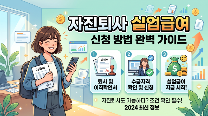 자진퇴사 실업급여 신청 방법 및 총정리