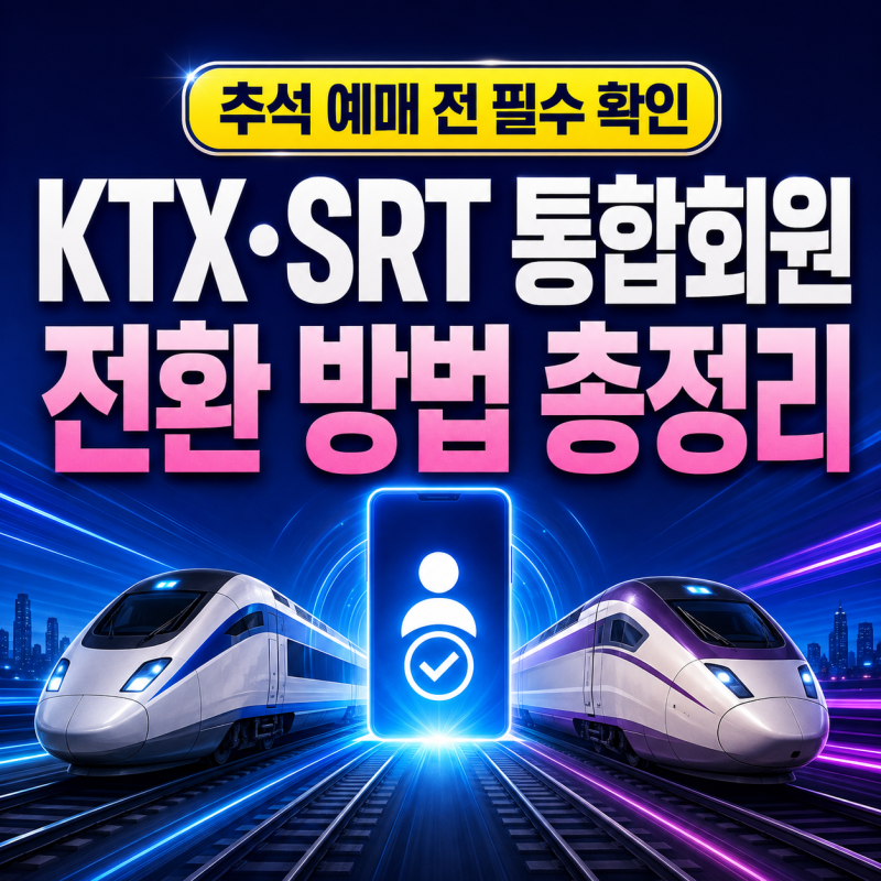 2026 KTX·SRT 통합회원 전환 방법｜코레일+ 앱·쿠폰 이전 총정리