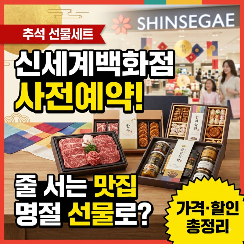 신세계백화점 추석 선물세트 사전예약, 줄 서는 맛집 메뉴도 명절 선물로? 가격·할인 총정리