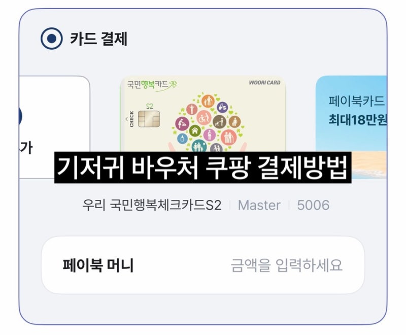 기저귀 바우처 쿠팡 사용법, 결제방법 / 잔액확인방법