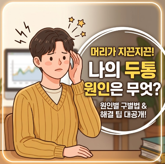 머리가 지끈지끈, 내가 겪는 두통 원인은? 대표적인 두통 종류 & 구별법