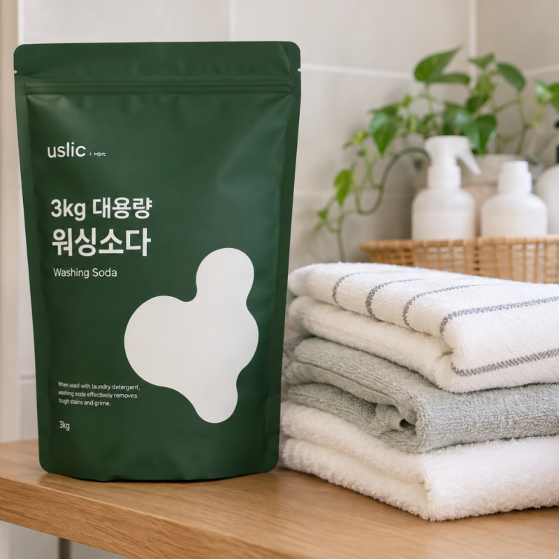 워싱소다 사용법 세탁 빨래 수건 이렇게 써보세요