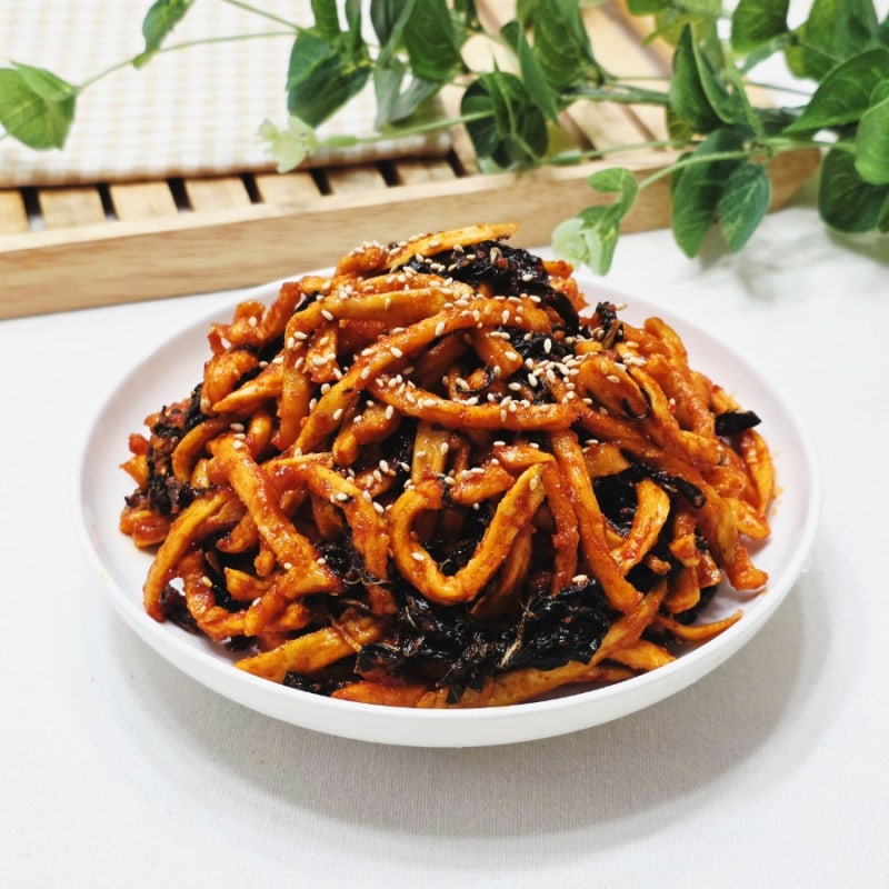 고춧잎 무말랭이무침 이렇게 무쳐보세요! 조청 넣으면 양념이 착 붙어요