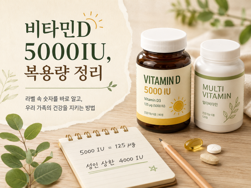 비타민D5000IU, 복용량 정리
