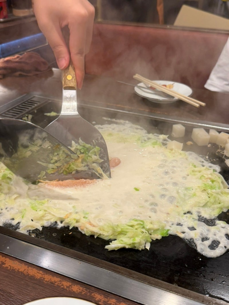 후쿠오카 몬자야끼 맛집 ‘츠키시마 몬자 타마토야 텐진점’ 원 후쿠오카빌딩 맛집
