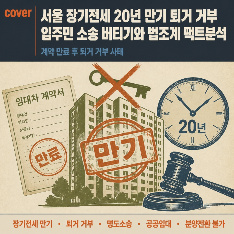 서울 장기전세 20년 만기 퇴거 거부 입주민 소송 버티기와 법조계 팩트분석