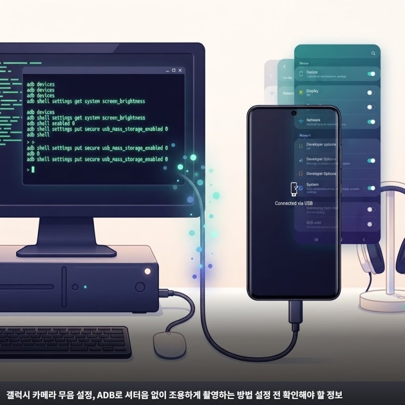 갤럭시 카메라 무음 설정, ADB로 셔터음 없이 조용하게 촬영하는 방법 설정 전 확인해야 할 정....