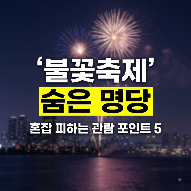 2026 서울세계불꽃축제 숨은 명당 5곳: 노량진·노들섬·효사정 시야 완벽 비교