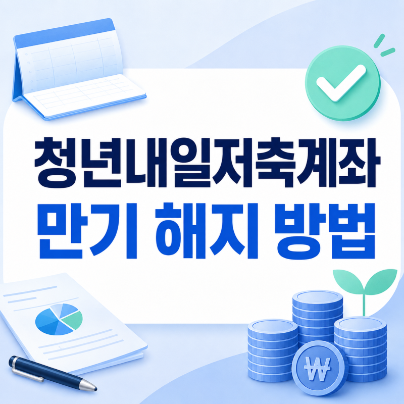 청년내일저축계좌 만기 해지 방법, 복지로 신청과 필요서류 총정리