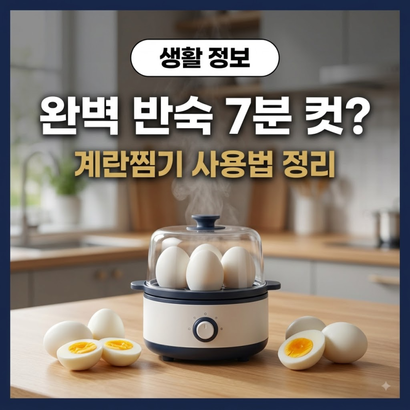 완벽한 반숙 7분 컷? 계란찜기 사용법과 물 조절, 세척 팁까지 한 번에 정리