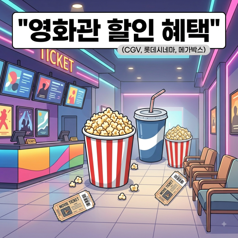 주요 영화관(CGV, 롯데시네마, 메가박스) 할인 혜택 & 통신사 콕 완벽 정리!