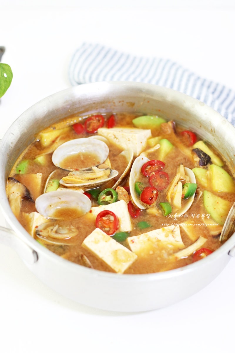 바지락 된장찌개 레시피 감칠맛 나는 조개된장찌개 끓이는법