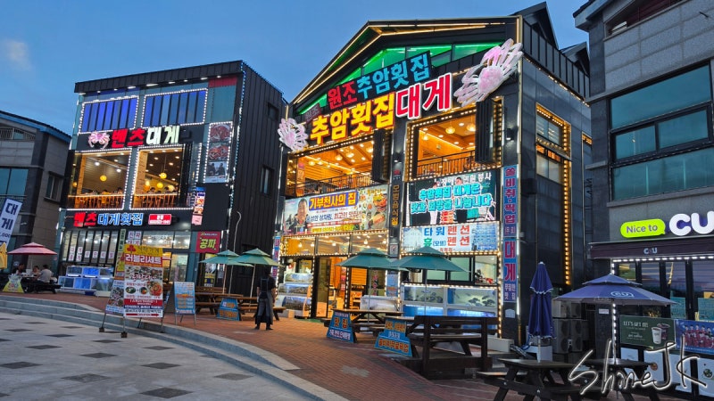동해 추암 맛집 추암횟집대게 물회 후기｜추암촛대바위까지 저녁 산책