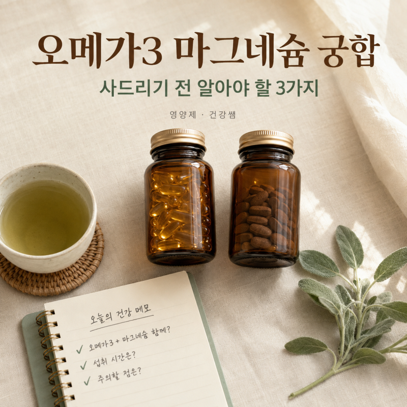 오메가3 마그네슘 궁합 "그냥 드시면 큰일나요", 구매 전 알아야 할 3가지