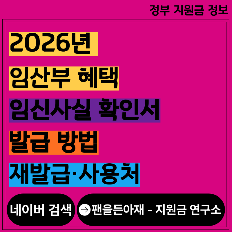 2026년 임산부 혜택 | 임신 사실 확인서 발급 방법·재발급·사용처
