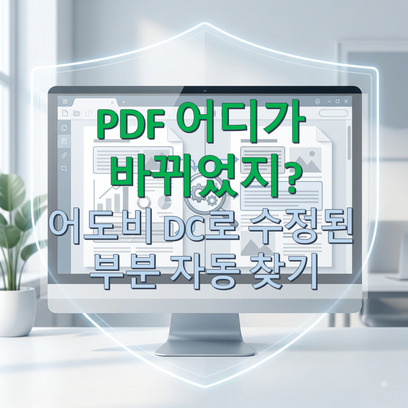 [PDF 꿀팁] 어도비 아크로뱃 DC로 PDF 문서 비교하기! (보안 걱정 없이 수정 사항 찾는 법)