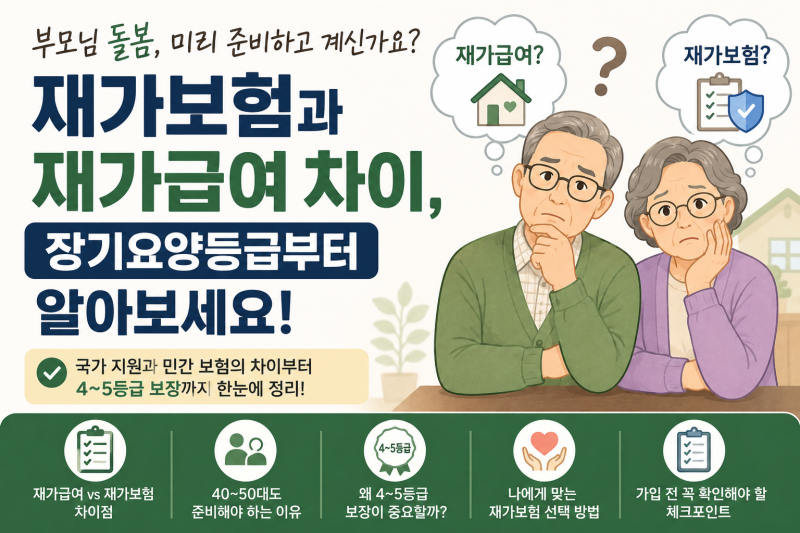 재가보험과 재가급여 차이, 부모님 돌봄 전 장기요양등급부터 알아보세요