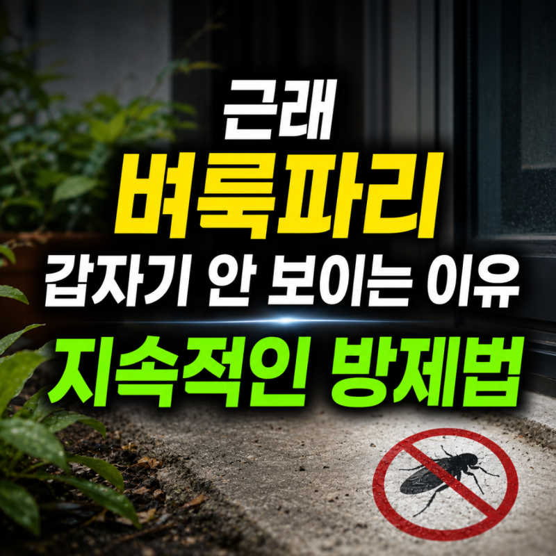 근래 벼룩파리 갑자기 안 보이는 이유와 지속적인 방제법