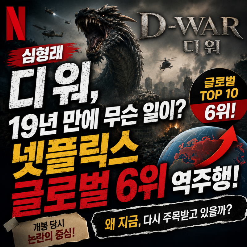 심형래 디 워, 19년 만에 무슨 일이? 넷플릭스 글로벌 6위 역주행