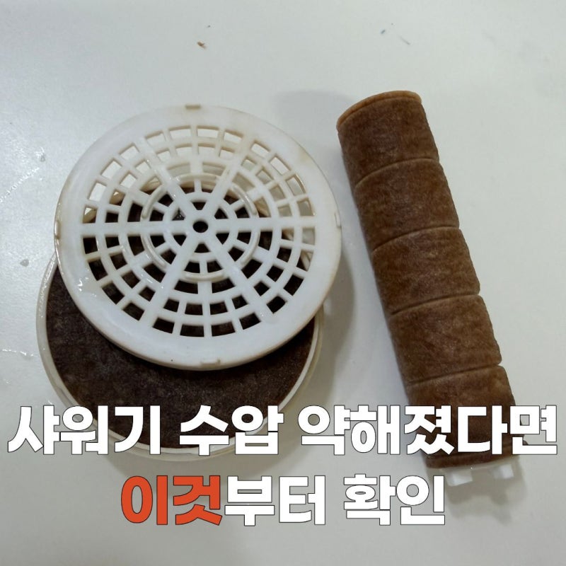 샤워기 필터 교체 주기 녹물 심한 집은 2개월 만에 이렇게 변해요