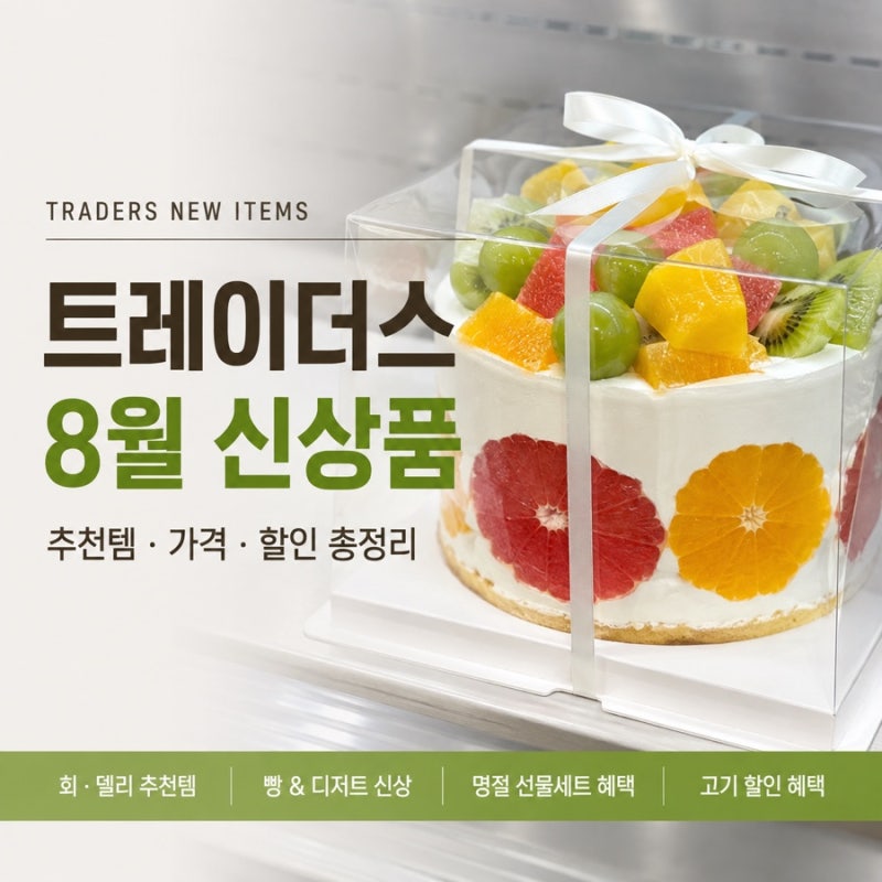 이마트 트레이더스 8월 신상품｜추천템 먹거리·빵·회 가격 할인 총정리