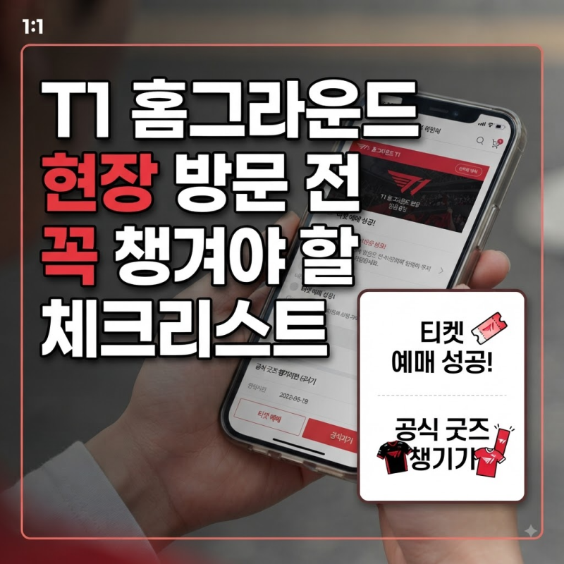 T1 홈그라운드 준비물 현장 방문 전 꼭 챙겨야 할 체크리스트