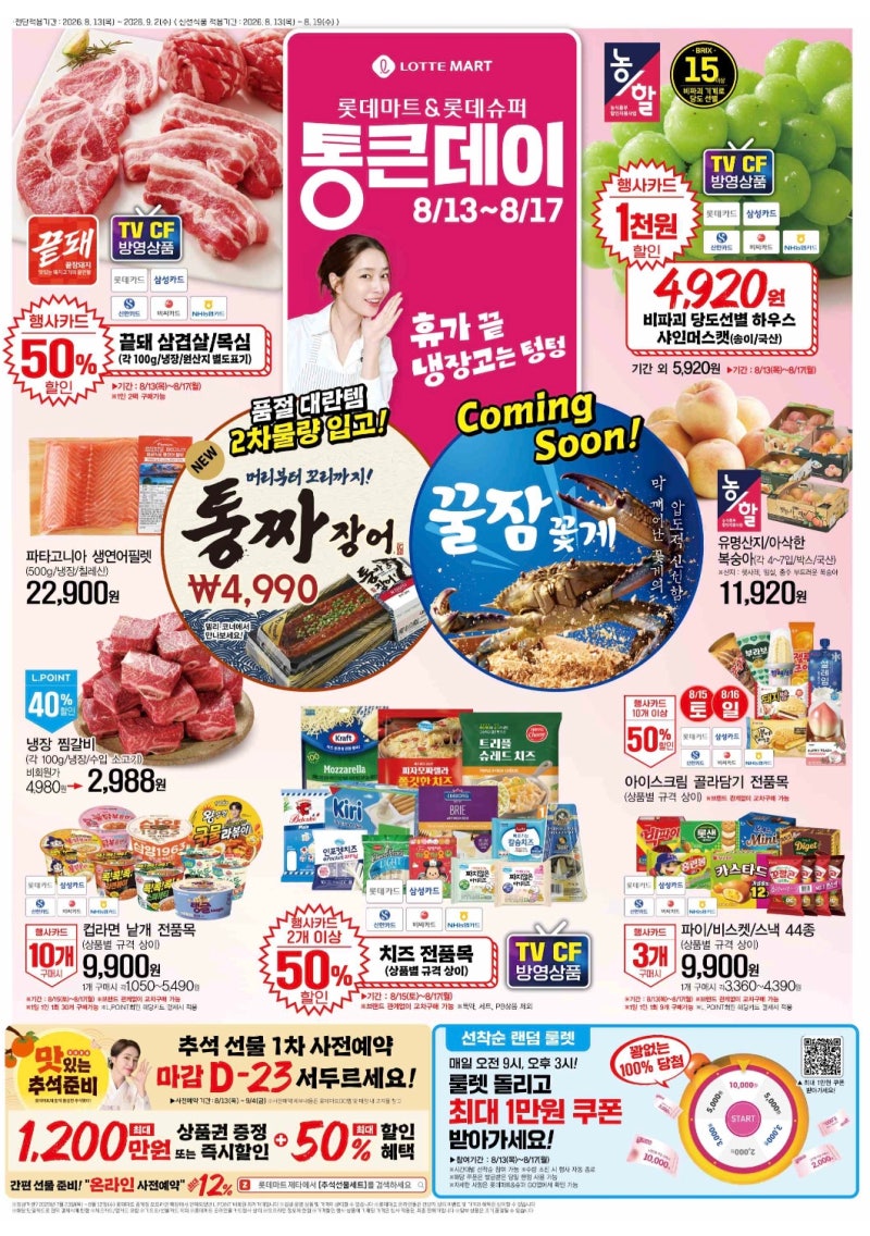 롯데마트 8월 13일~ 전단할인상품·특가 총정리!!