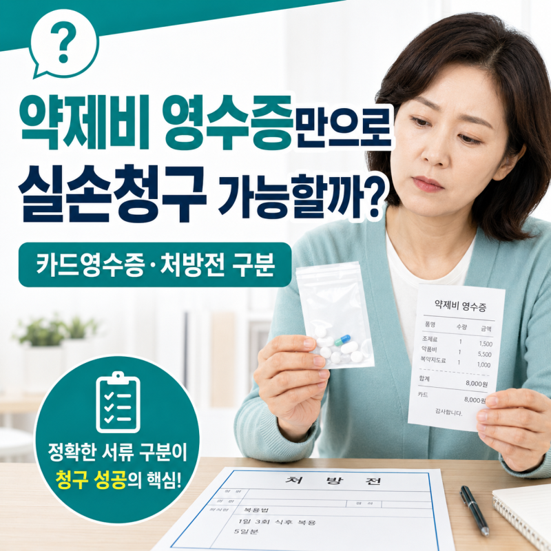 약제비 영수증만으로 실손청구 가능할까? 카드영수증·처방전 차이