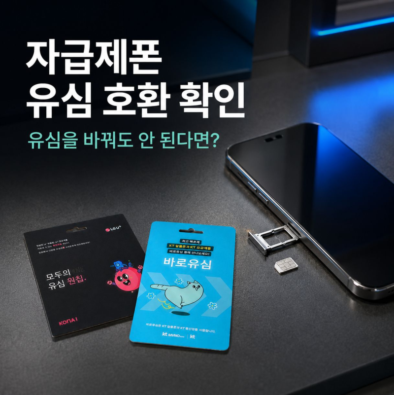 유심을 바꿔도 자급제폰 개통이 안 된다면? 유심 호환 종류인지 확인하자