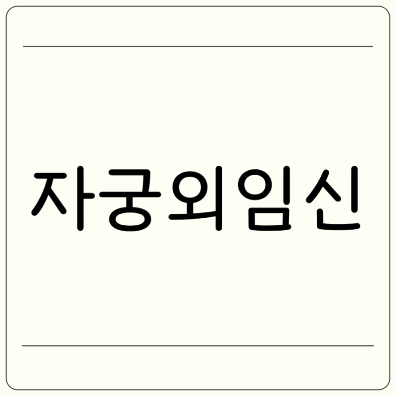 자궁외임신 원인 증상 수치 생리 임신확인