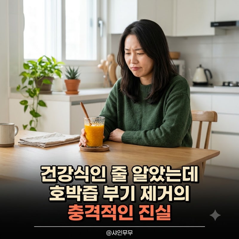 "건강식인 줄 알았는데" 약사가 밝힌 호박즙 부종 제거 효과의 진실