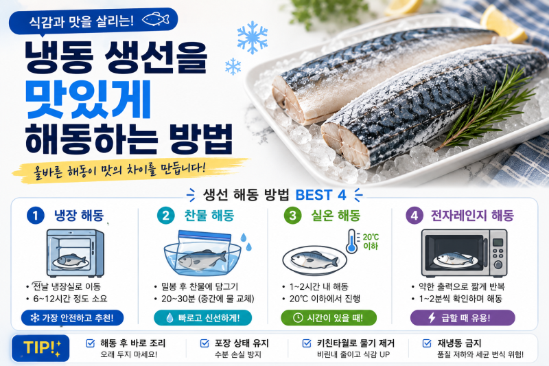 냉동 생선을 맛있게 해동하는 방법