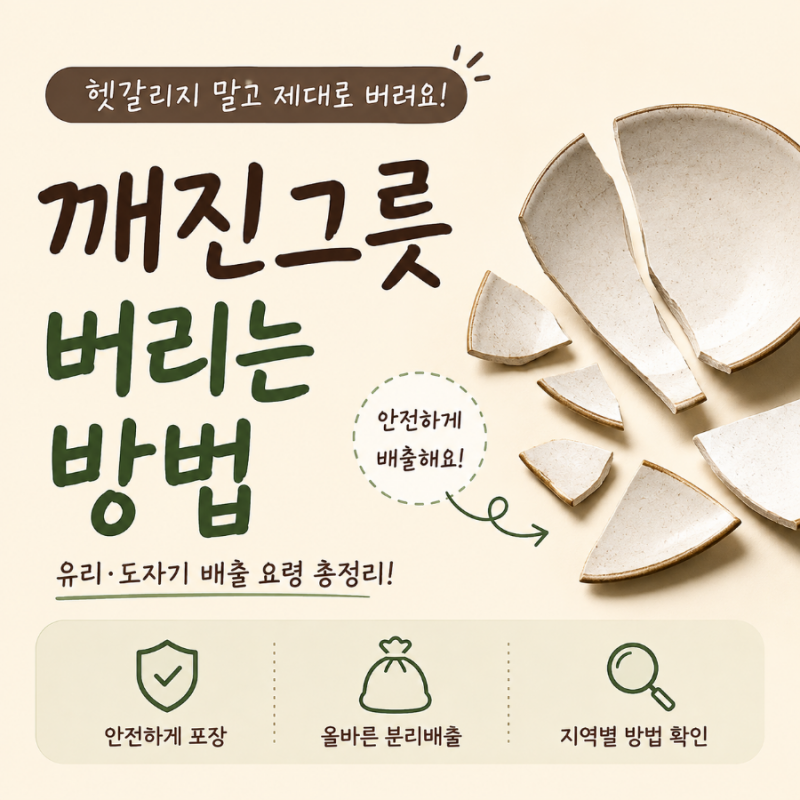 깨진 그릇 그냥 종량제봉투에 버리셨나요? 제대로 버리는 방법