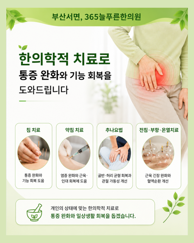 부산 고관절 통증, 걸을 때 사타구니·엉덩이가 아프다면 원인부터- 부산서면한의원