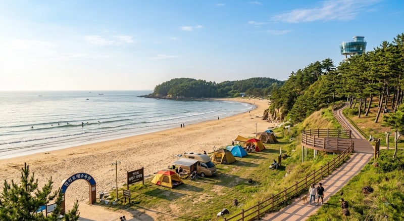 [태안 여행] 만리포 가볼 만한 곳 & 오션뷰 숙소 & 차박 캠핑장 추천