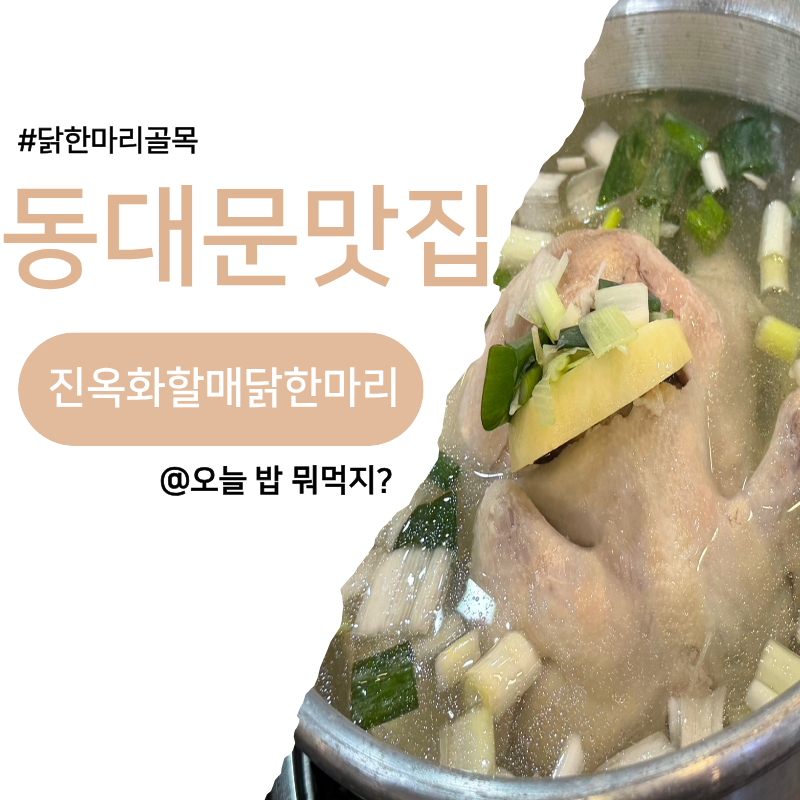 동대문 닭한마리골목 진옥화 웨이팅 맛집 점심 데이트
