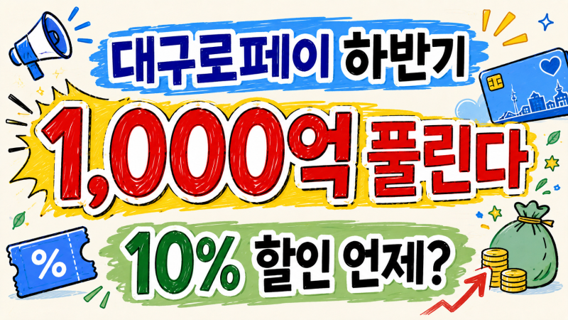 대구행복페이 다시 나왔나요? 2026 대구로페이 하반기 충전·10% 할인·사용처 총정리