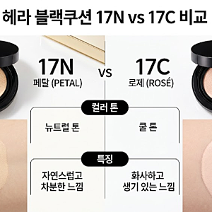 헤라 블랙쿠션 호수 고민 끝! 17N1 17C1 퍼스널컬러별 컬러 추천 & 꿀팁