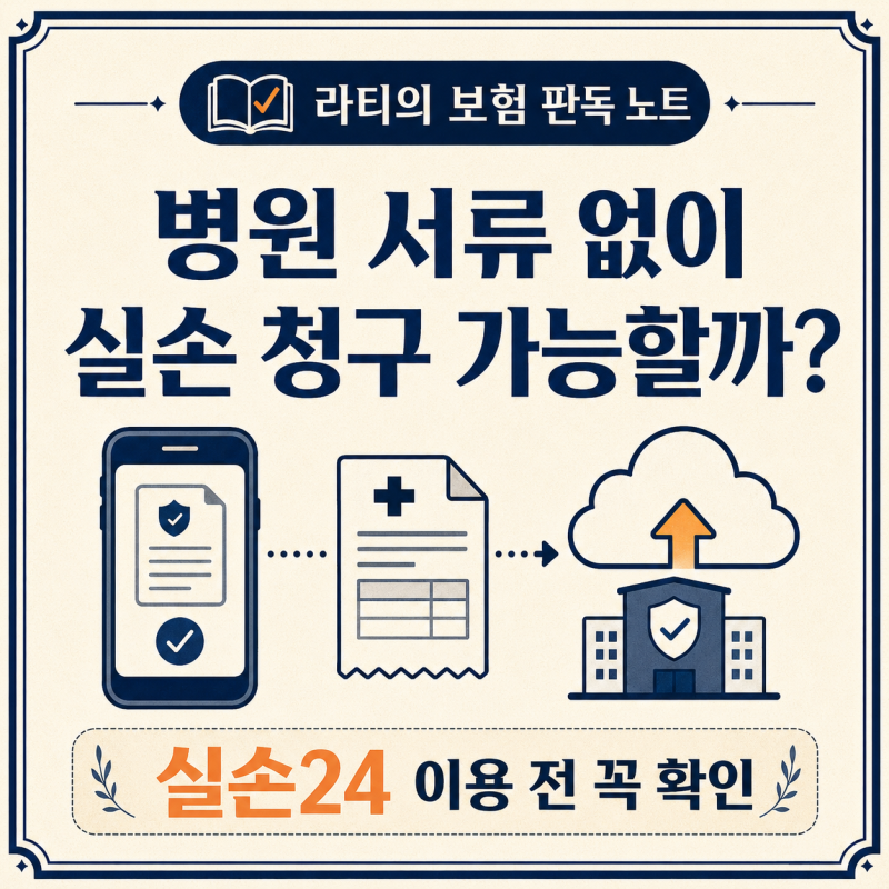 병원 서류 없이 실손보험 청구? 실손24 이용 전에 알아둘 점