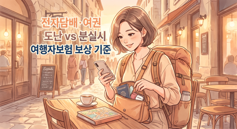 해외여행자보험 휴대품 보상 전자담배부터 여권 분실까지 보상 범위 총정리