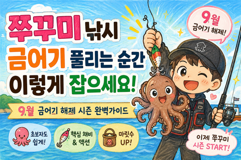 쭈꾸미 워킹 낚시 금어기 풀리는 순간 이렇게 잡으세요 ㅣ 9월 금어기 해제 시즌 완벽가이드