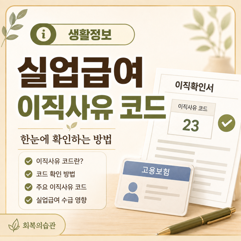 실업급여 이직사유 코드 확인법｜질병퇴사·권고사직·해고 분쟁 전 꼭 알아야 할 것