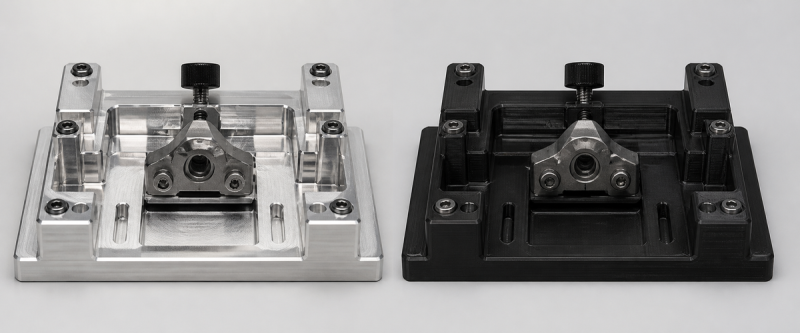 알루미늄 CNC 가공 지그와 FDM 3D프린팅 지그의 납기와 비용 비교