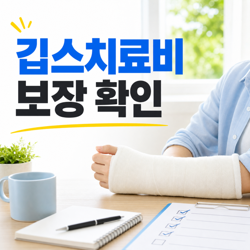 깁스치료비, 반깁스나 부목도 보험금을 받을 수 있을까요?