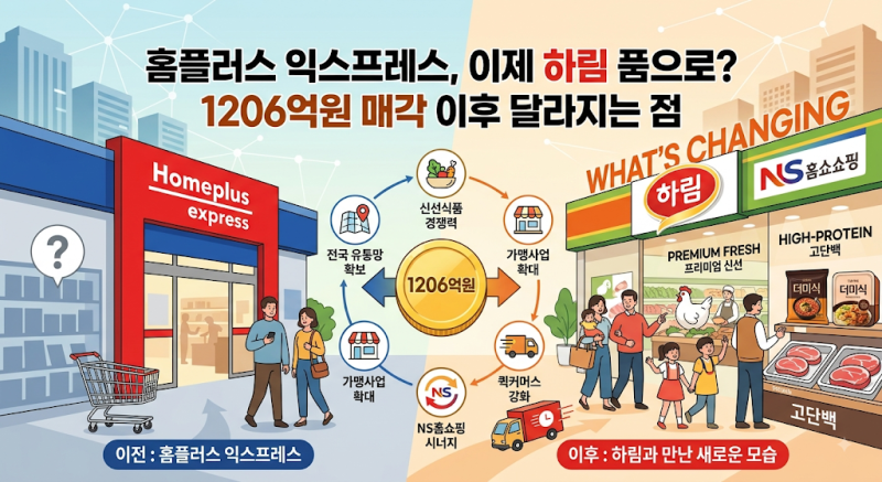 홈플러스 익스프레스, 이제 하림 품으로? 1206억원 매각 이후 달라지는 점