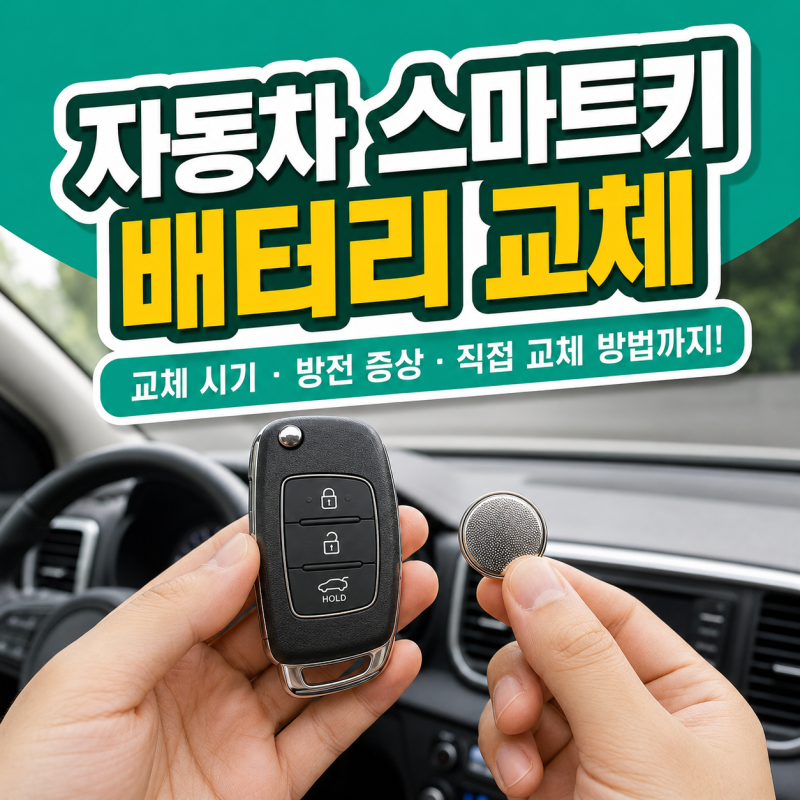 자동차 스마트키 배터리 교체 시기, 방전 증상과 직접 교체하는 방법