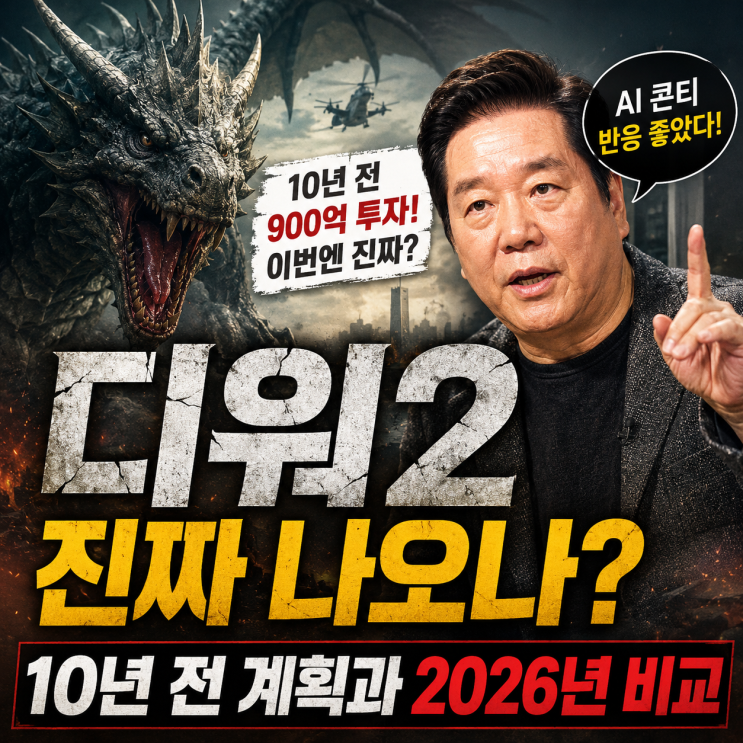 <b>디워2</b> 진짜 나오나? 10년 전 900억 투자 발표와 2026년 계획 비교해보니