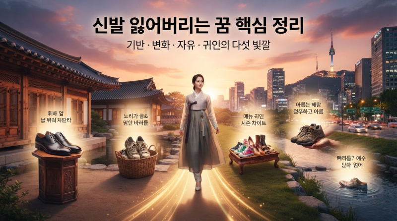 신발 잃어버리는꿈 후 새 신발 찾는 반전 길몽인가?