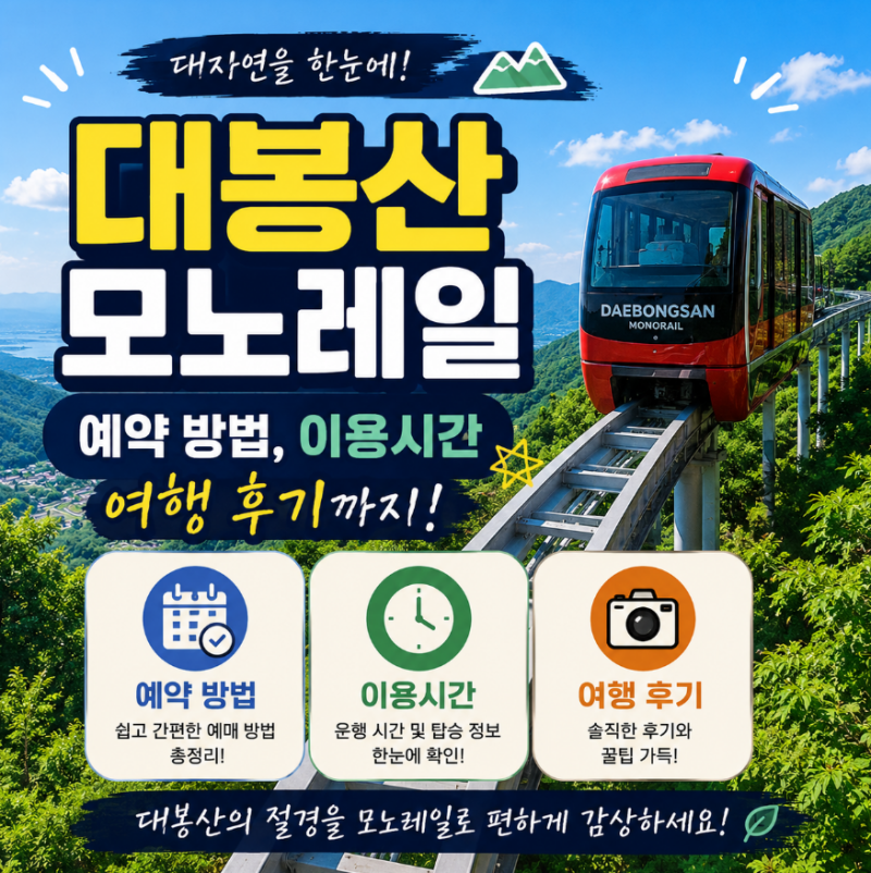 경남 함양 대봉산 모노레일 탑승 예약 방법 이용시간 상세정리